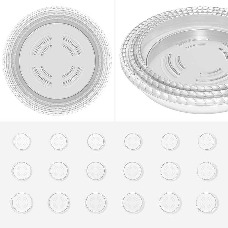 UPMCT 6 Pack Clear Plant Saucer, 4 6 8 10 12 Inch Heavy Duty Plastic Flower Pot Water Catcher Tray Round Drip Pallets for Indoors and Outdoor Planter Container Accessories (6 Inch, Clear) - Image 5